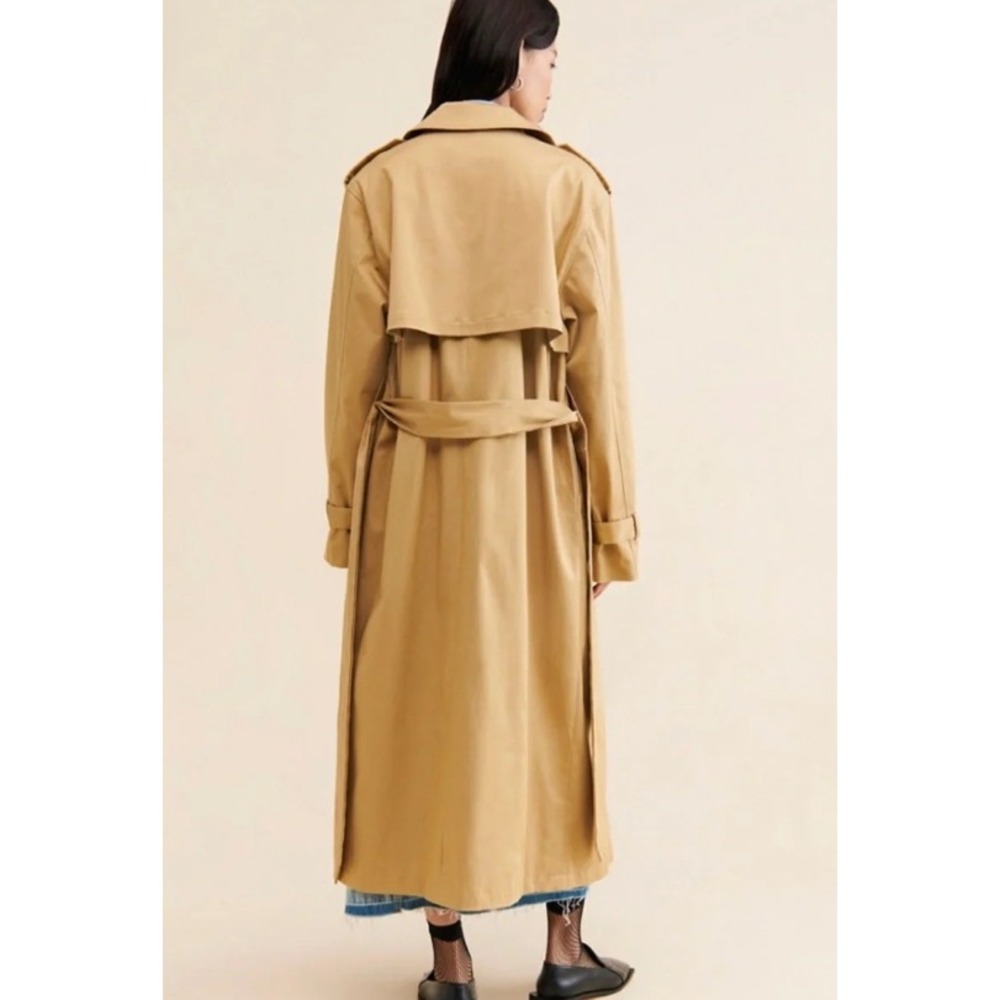 Favorite Daughter The Charles Trench Coat Small Oversized Classic MISSING BELT - Picture 3 of 13